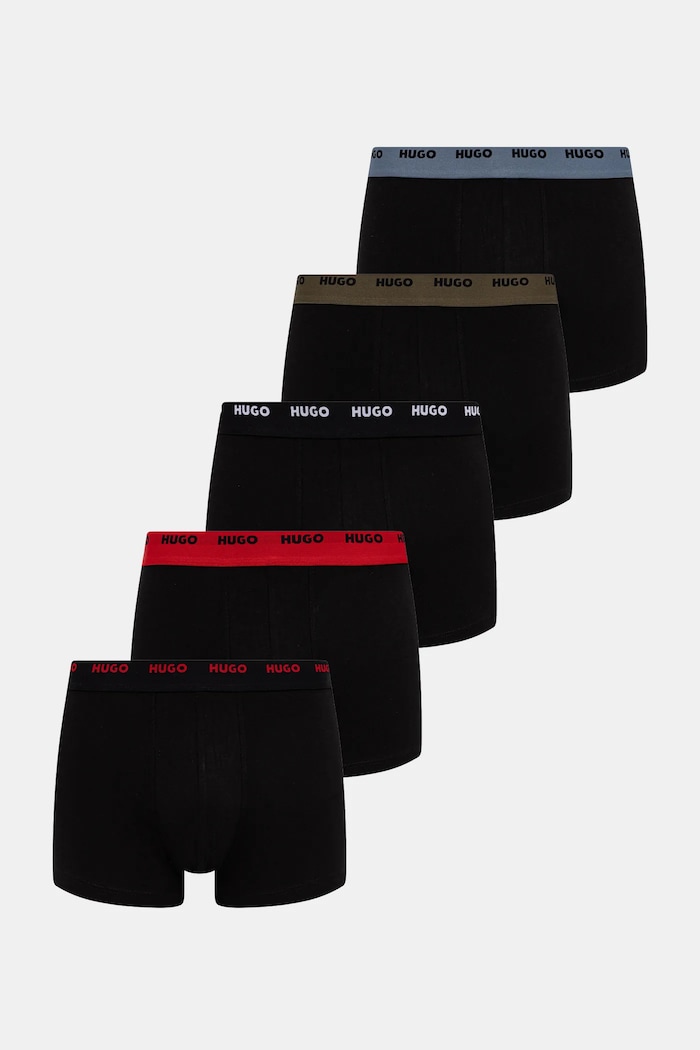 HUGO boxeri bărbați TRUNK FIVE PACK pachet de 5 boxeri negru 50532619