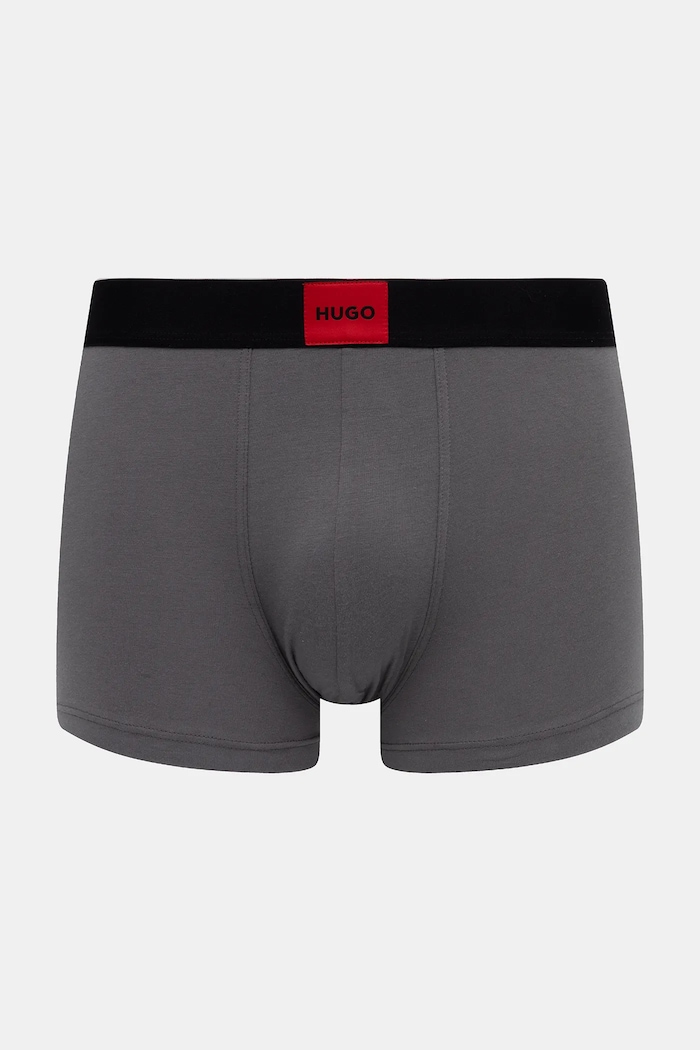 Oblečenie HUGO boxerky pánske bavlnené s elastanom TRUNK TRIPLET GALAXY 3-pak 50532797 červená