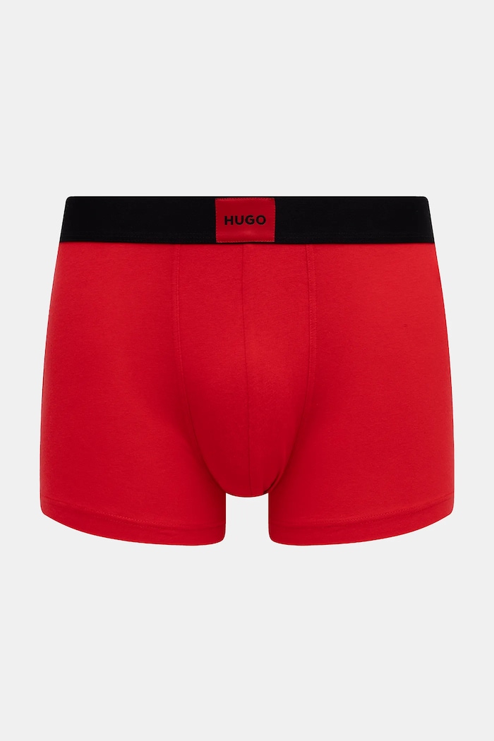 HUGO boxerky pánske bavlnené s elastanom TRUNK TRIPLET GALAXY 3-pak červená 50532797