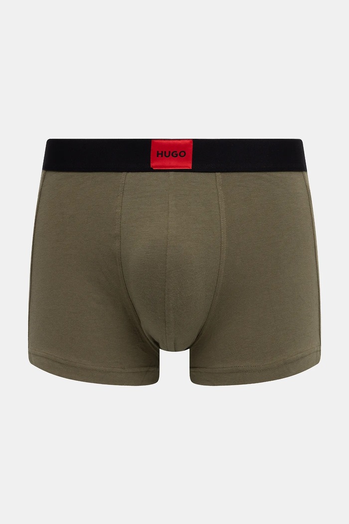 HUGO boxerky pánske bavlnené s elastanom TRUNK TRIPLET GALAXY 3-pak 50532797 červená SS26