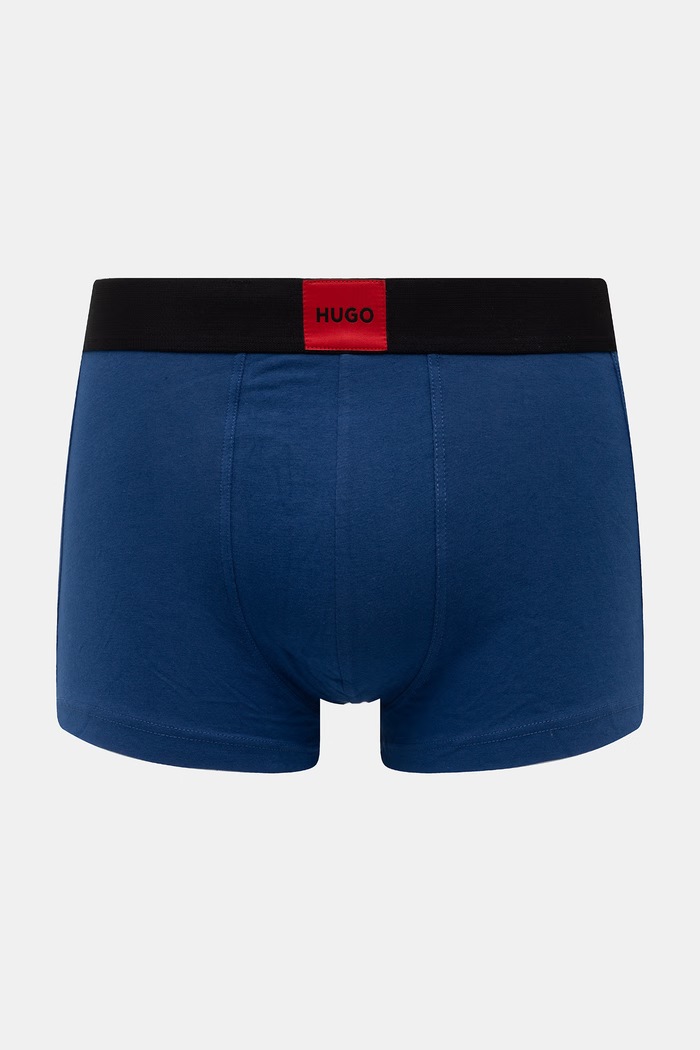 Oblečenie HUGO boxerky pánske bavlnené s elastanom TRUNK TRIPLET GALAXY 3-balenie 50532797 sivá