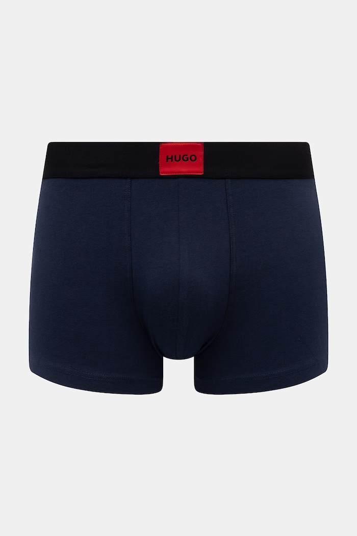 Îmbrăcăminte HUGO boxeri pentru bărbați din bumbac cu elastan TRUNK TRIPLET GALAXY pachet de 3 50532797 negru