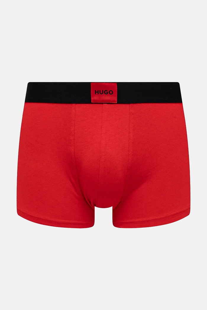 HUGO boxerky pánske bavlnené s elastanom TRUNK TRIPLET GALAXY 3-pak 50532797 čierna SS26