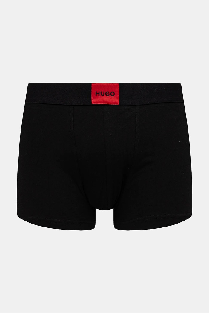HUGO boxerky pánske bavlnené s elastanom TRUNK TRIPLET GALAXY 3-pak čierna 50532797