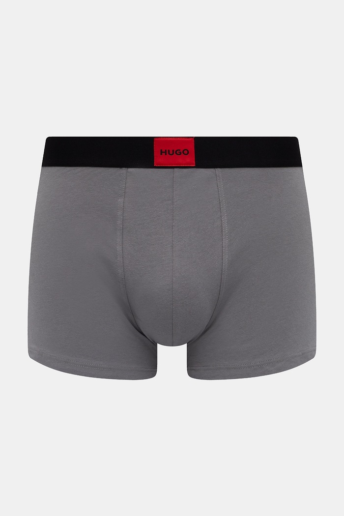 HUGO Boxerky pánske bavlnené s elastanom TRUNK TRIPLET GALAXY 3-pak 50532797 čierna SS26