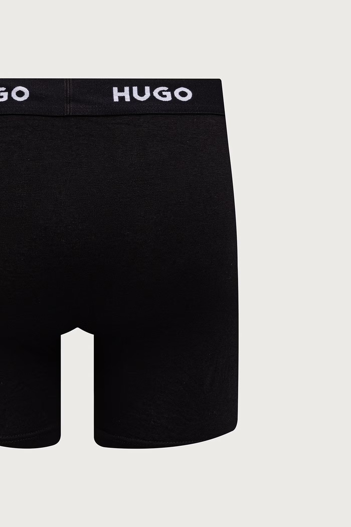 HUGO Bokserki męskie bawełniane z elastanem BOXERBR TRIPLET DESIGN 3-pack 50532559