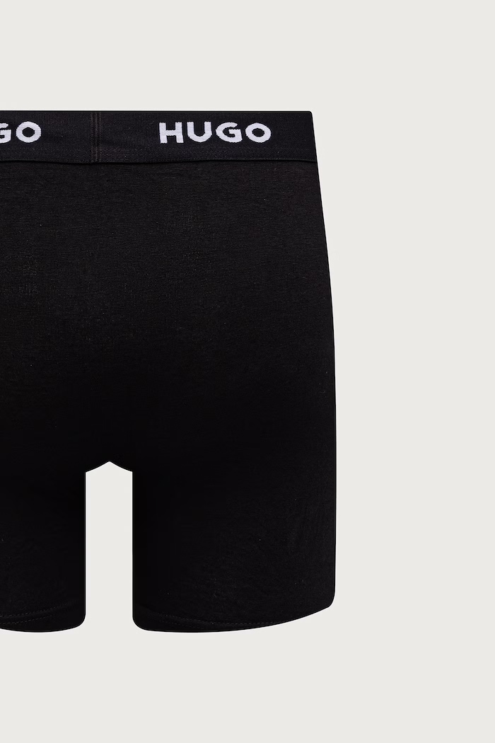 HUGO Bokserki męskie bawełniane z elastanem BOXERBR TRIPLET DESIGN 3-pack 50532559