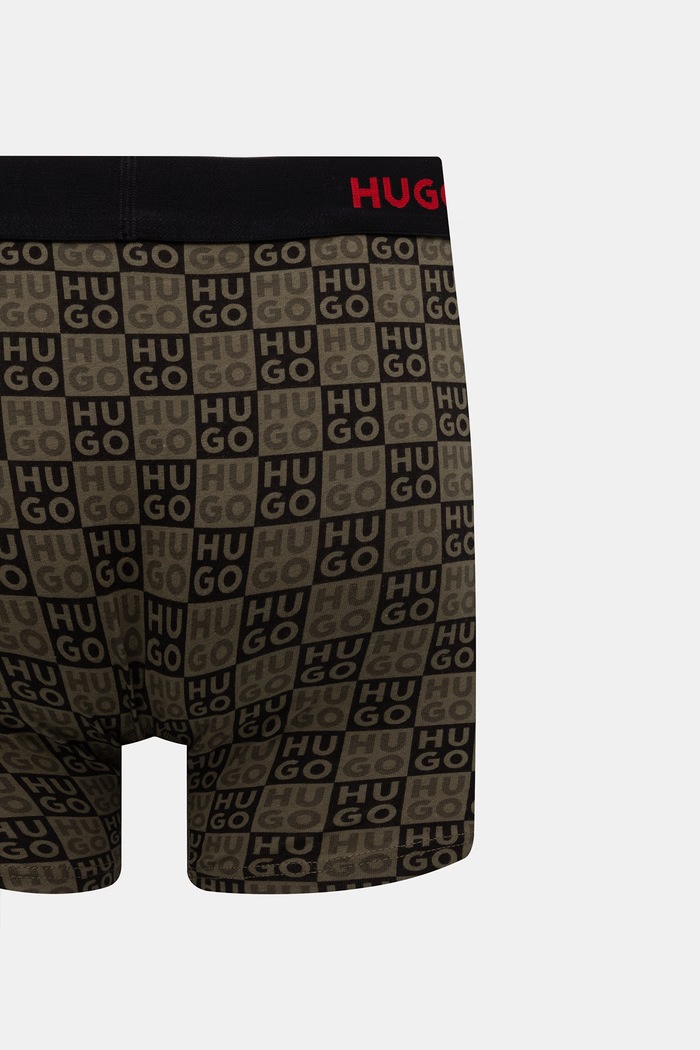 HUGO боксери чоловічі бавовняні з еластаном BOXERBR TRIPLET DESIGN 3 шт. 50532559 зелений