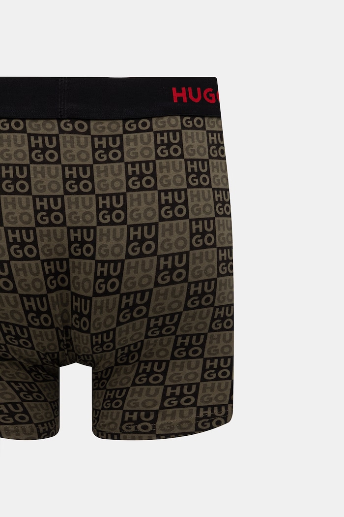 HUGO боксери чоловічі бавовняні з еластаном BOXERBR TRIPLET DESIGN 3 шт. 50532559 зелений