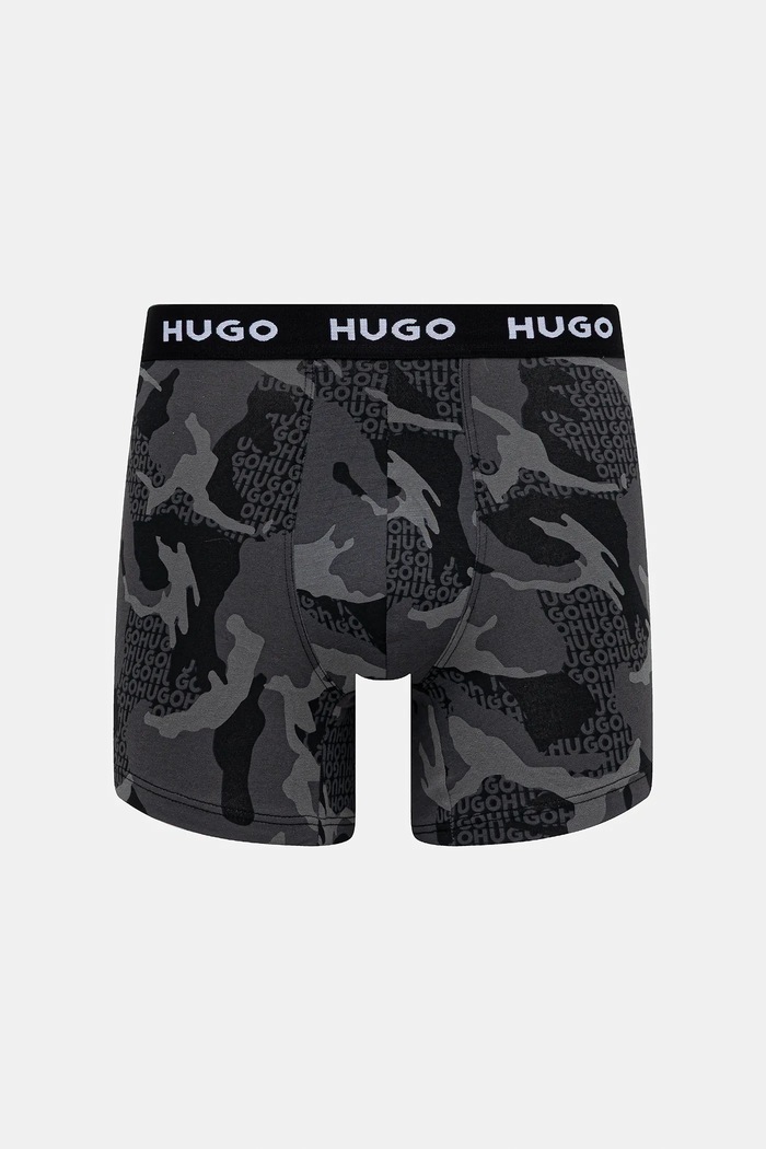 Îmbrăcăminte HUGO boxeri bărbați din bumbac cu elastan BOXERBR TRIPLET DESIGN pachet de 3 50532559 negru