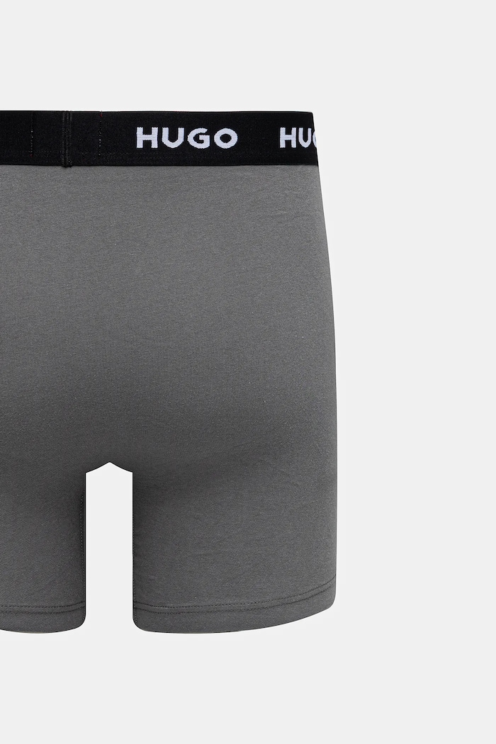 HUGO boxeri bărbați din bumbac cu elastan BOXERBR TRIPLET DESIGN pachet de 3 50532559