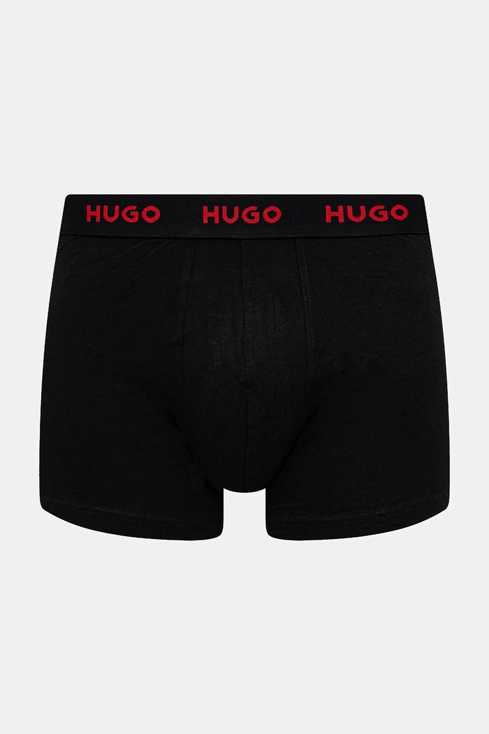 HUGO boxeri bărbați din bumbac cu elastan BOXERBR TRIPLET DESIGN pachet de 3 50532559