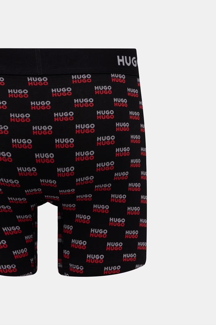 HUGO boxerky pánské bavlněné s elastanem BOXERBR TRIPLET DESIGN 3-pack 50532559