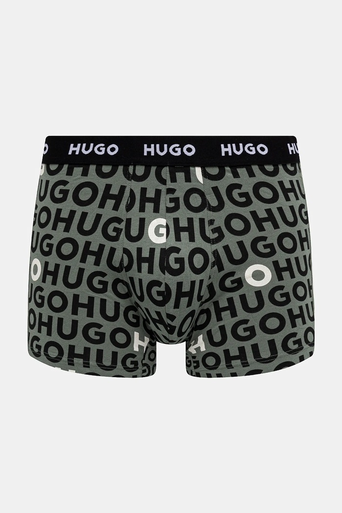 HUGO boxeri bărbați din bumbac cu elastan BOXERBR TRIPLET DESIGN pachet de 3 multicolor 50532559