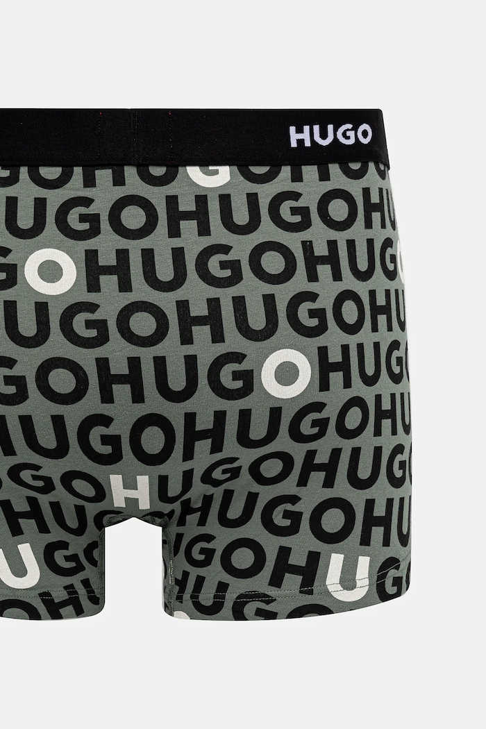 HUGO boxeri bărbați din bumbac cu elastan BOXERBR TRIPLET DESIGN pachet de 3 50532559