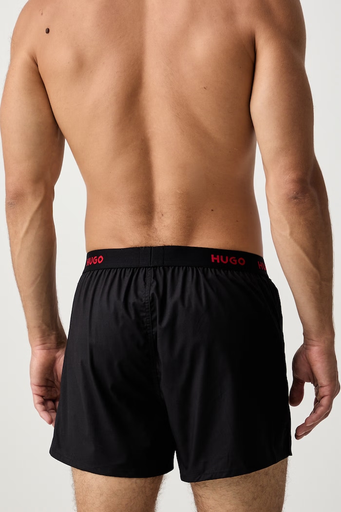 HUGO bokserki luźne męskie bawełniane WOVEN BOXER TRIPLET 3-pack 50532565