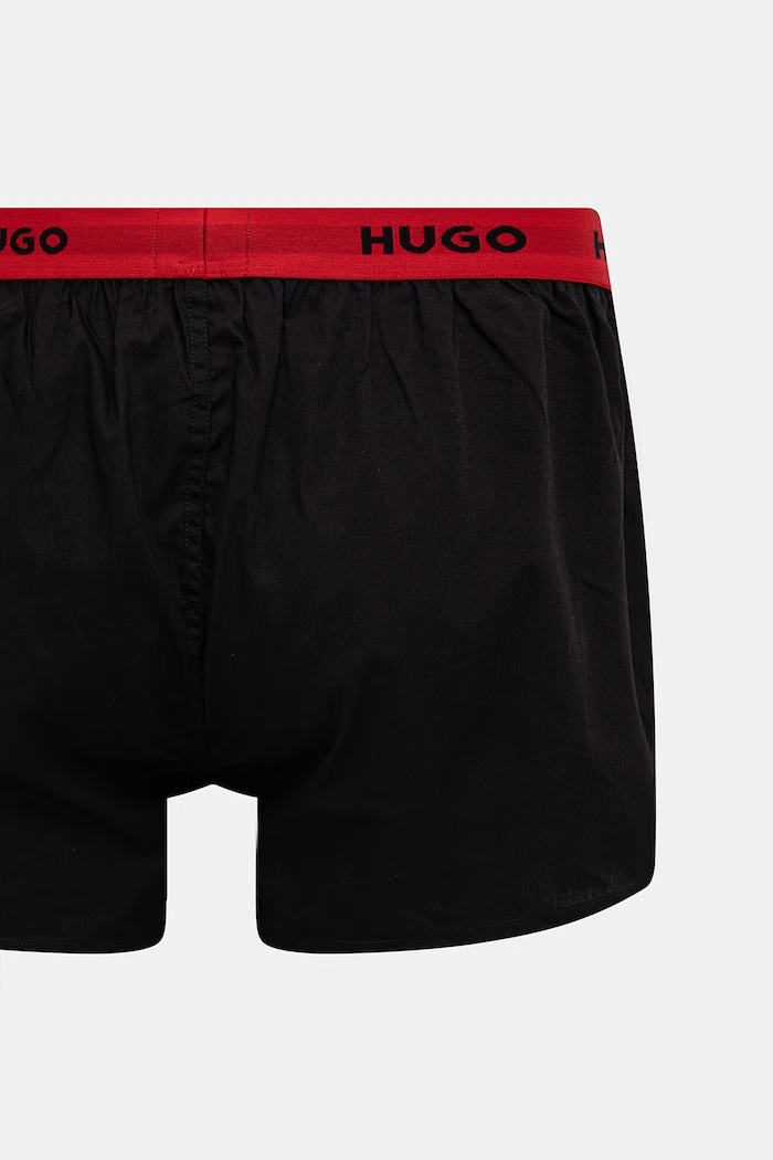 HUGO boxeri lejeri bărbați din bumbac WOVEN BOXER TRIPLET pachet de 3 50532565