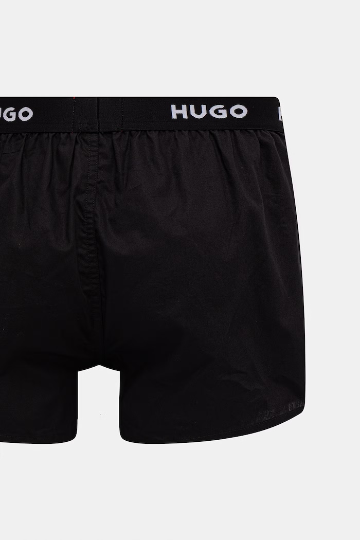 HUGO boxeri lejeri bărbați din bumbac WOVEN BOXER TRIPLET pachet de 3 50532565