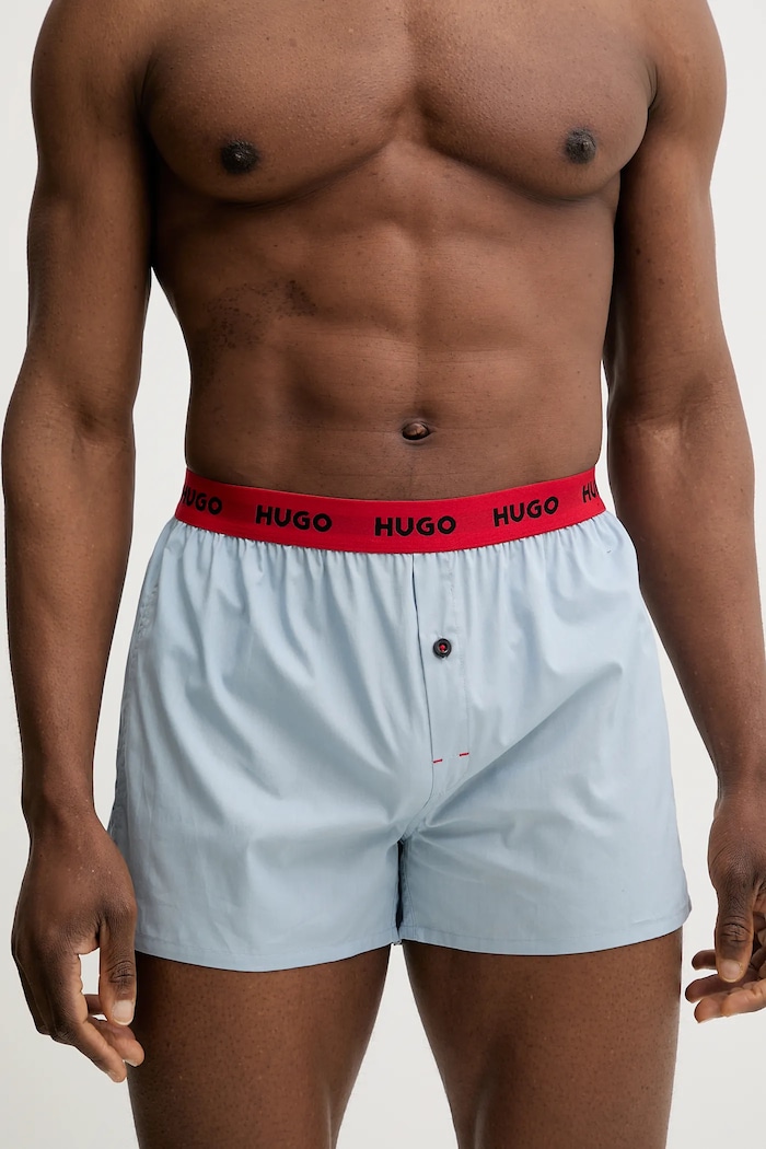Îmbrăcăminte HUGO boxeri lejeri bărbați din bumbac WOVEN BOXER TRIPLET pachet de 3 50532565 multicolor