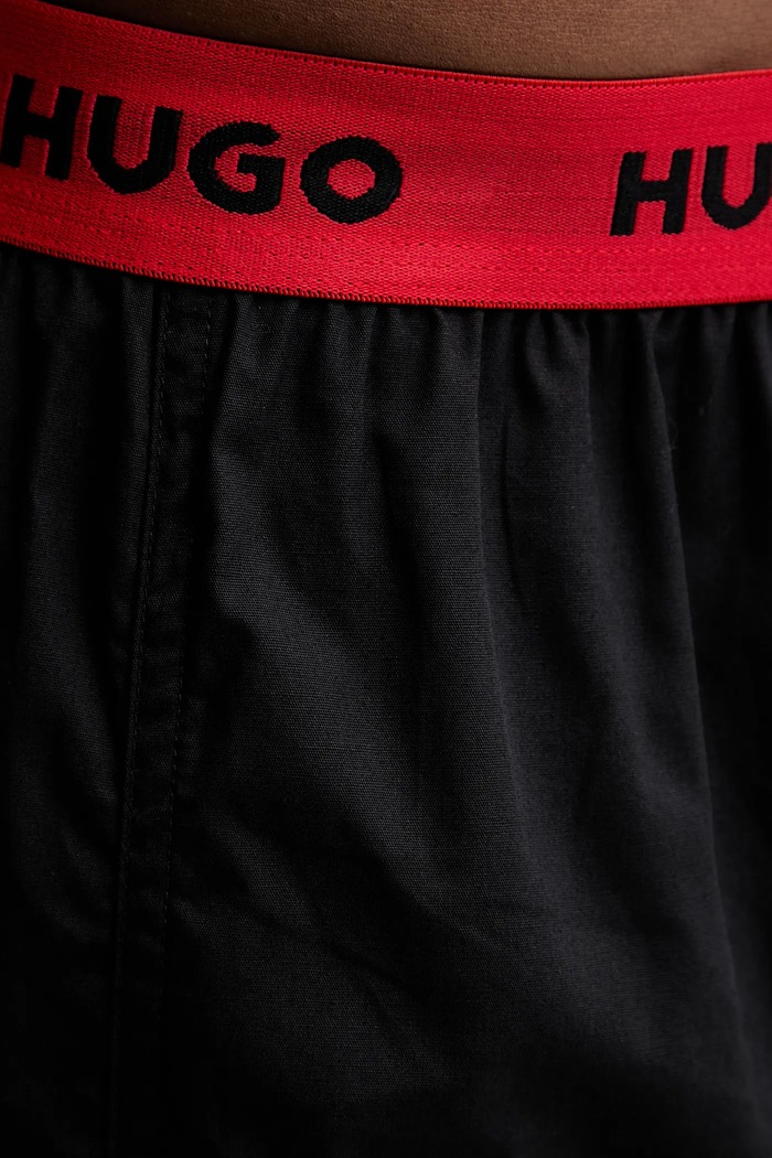 HUGO boxeri lejeri bărbați din bumbac WOVEN BOXER TRIPLET pachet de 3 50532565