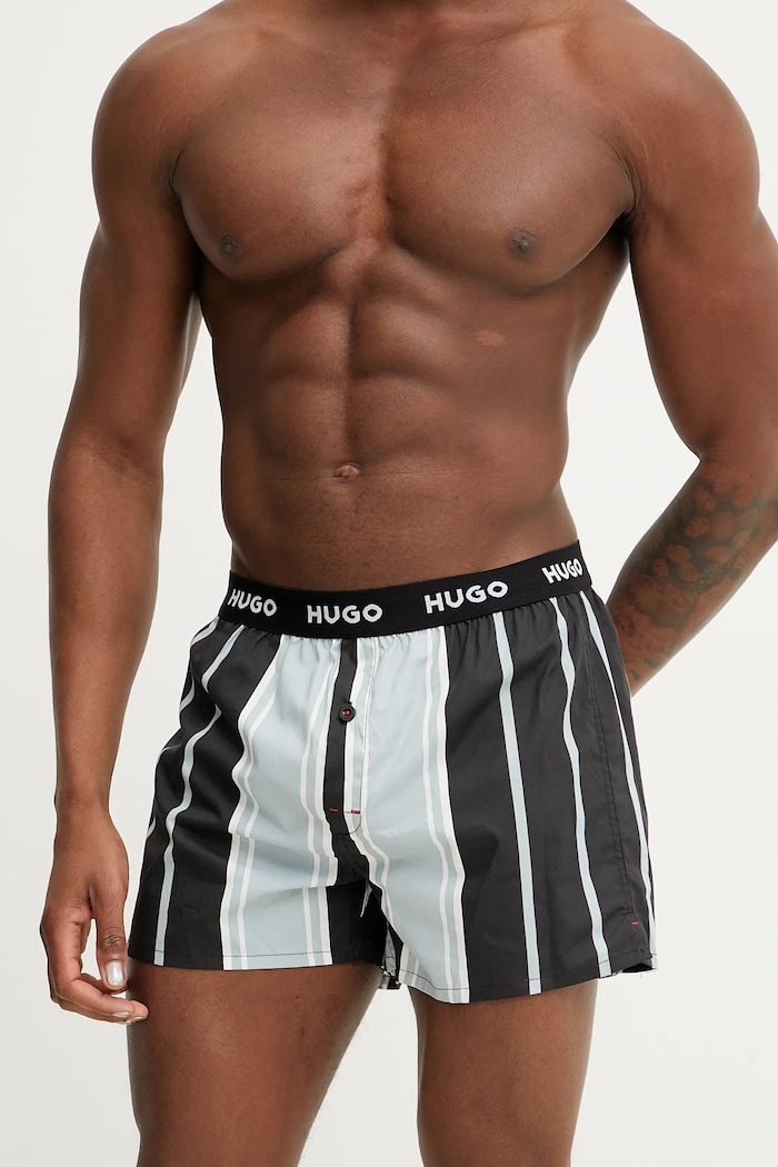 HUGO bokserki luźne męskie bawełniane WOVEN BOXER TRIPLET 3-pack bawełna multicolor 50532565
