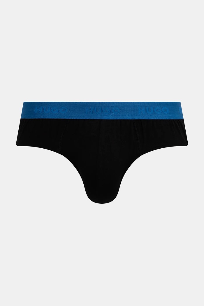 HUGO σλιπ Ανδρικά βαμβάκι με ελαστάν HIPBRIEF TRIPLETPACK 3-pack μαύρο 50532570