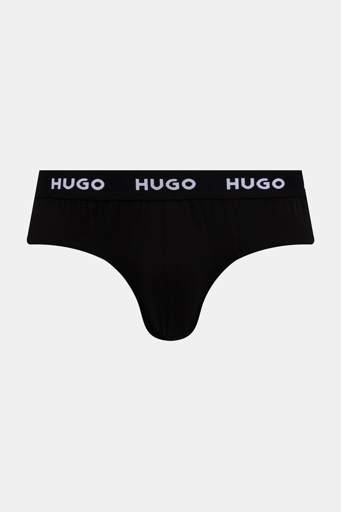 HUGO σλιπ Ανδρικά βαμβάκι με ελαστάν HIPBRIEF TRIPLETPACK 3-pack 50532570 μαύρο SS26