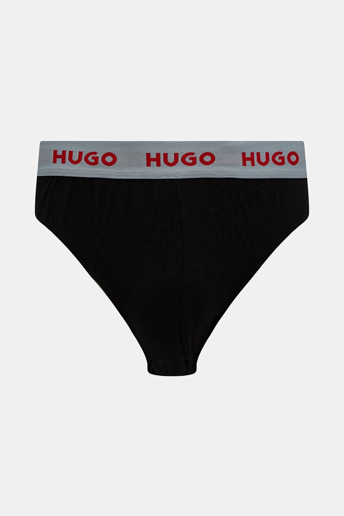 Ρούχα HUGO σλιπ Ανδρικά βαμβάκι με ελαστάν HIPBRIEF TRIPLETPACK 3-pack 50532570 μαύρο