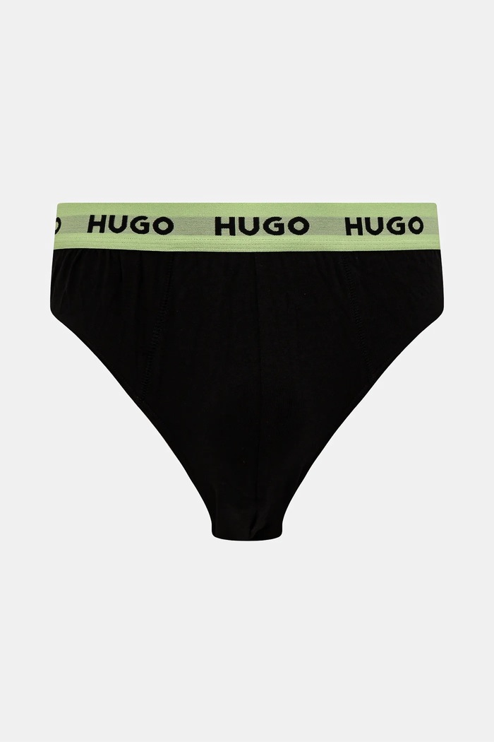 HUGO σλιπ Ανδρικά βαμβάκι με ελαστάν HIPBRIEF TRIPLETPACK 3-pack μαύρο 50532570