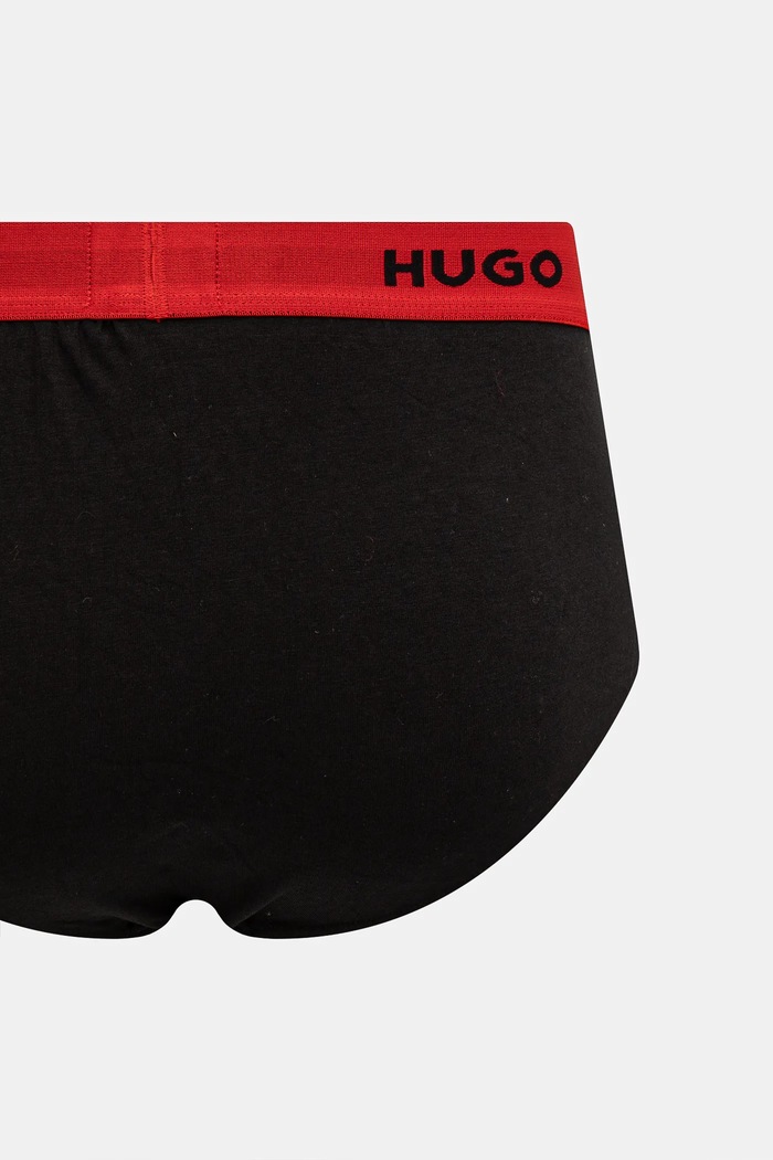 HUGO σλιπ Ανδρικά βαμβάκι με ελαστάν HIPBRIEF TRIPLETPACK 3-pack 50532570 μαύρο