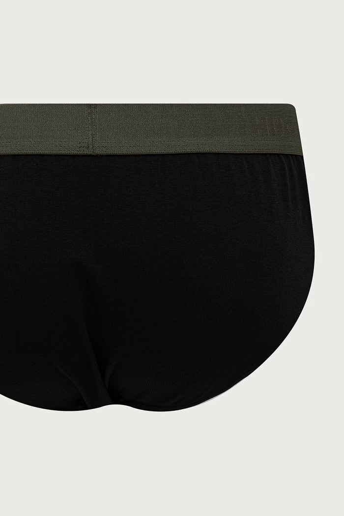 HUGO Slipy męskie bawełniane z elastanem HIPBRIEF TRIPLETPACK 3-pack 50532570