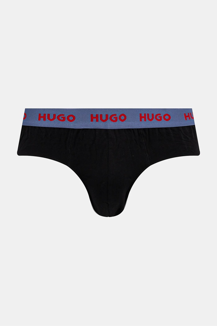 HUGO σλιπ Ανδρικά βαμβάκι με ελαστάν HIPBRIEF TRIPLETPACK 3-pack 50532570 μαύρο SS26