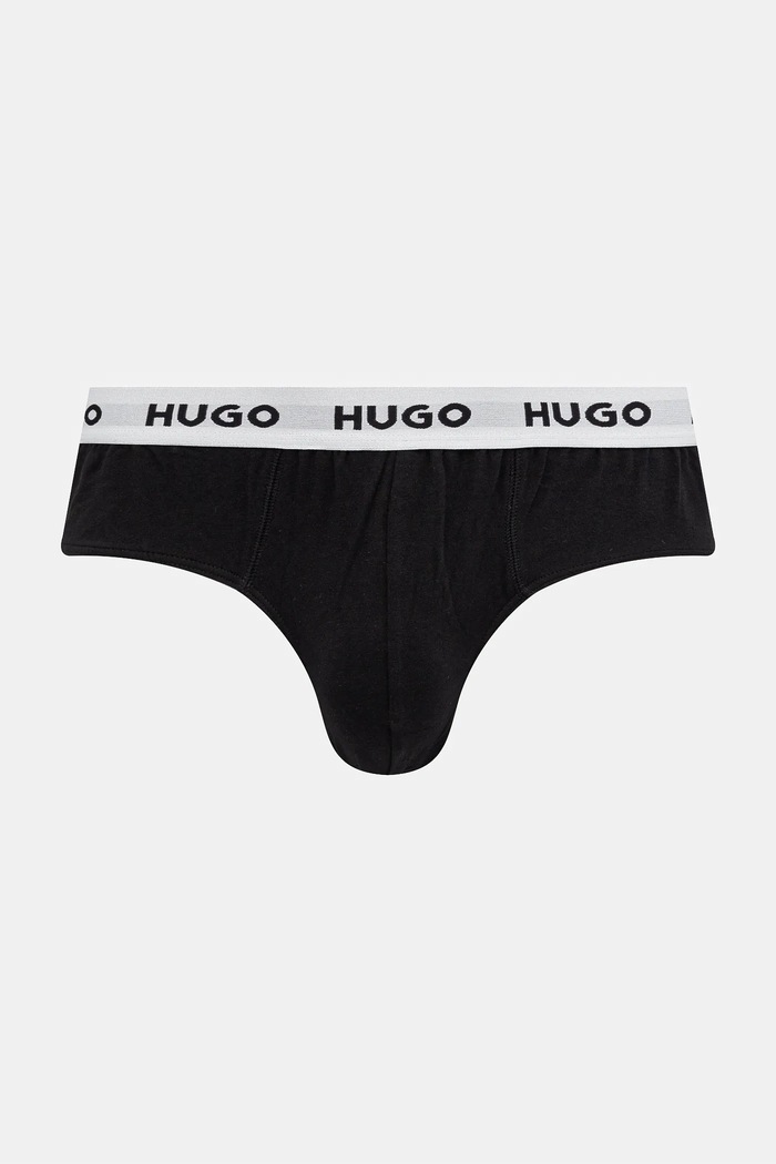 HUGO σλιπ Ανδρικά βαμβάκι με ελαστάν HIPBRIEF TRIPLETPACK 3-pack μαύρο 50532570