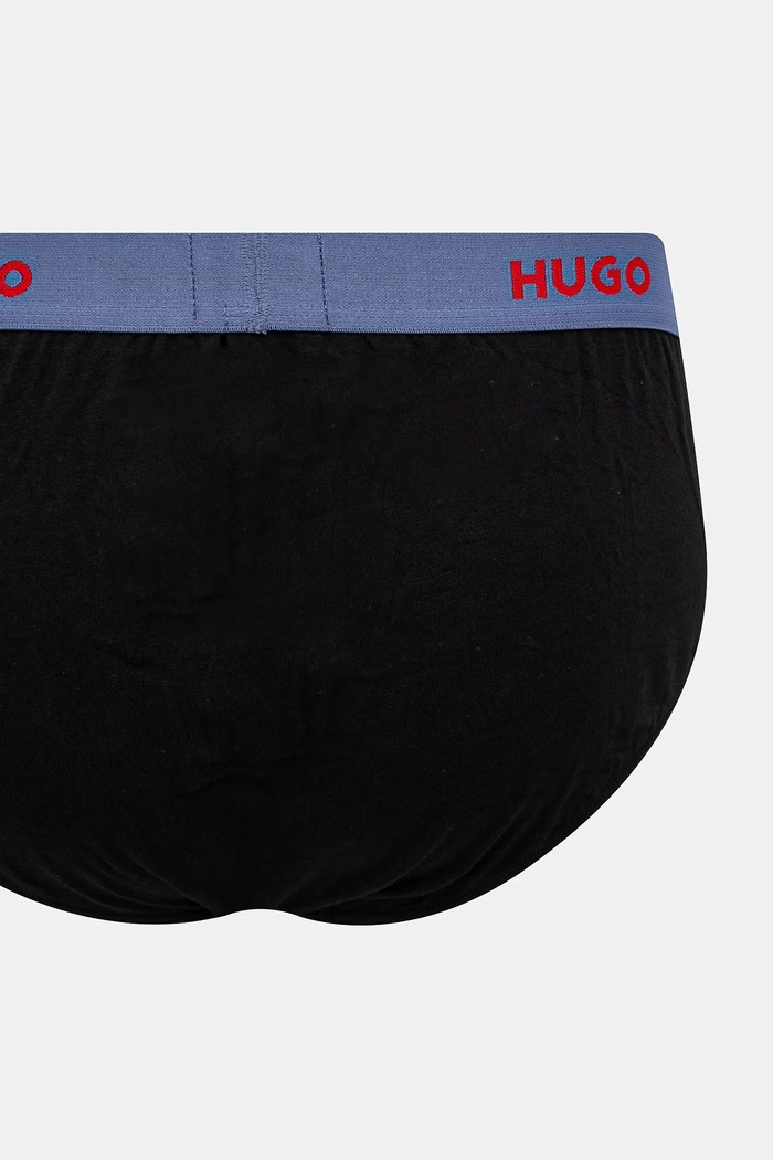 HUGO σλιπ Ανδρικά βαμβάκι με ελαστάν HIPBRIEF TRIPLETPACK 3-pack 50532570 μαύρο