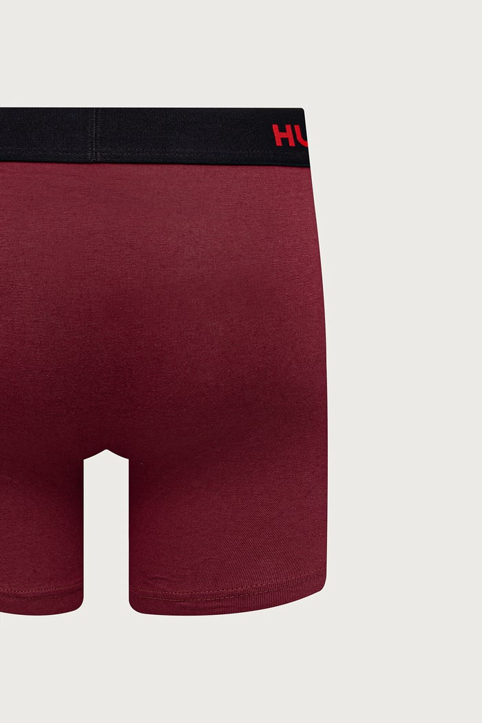 Boxerky pánske bavlnené s elastanom BOXERBR TRIPLET PACK 3-pak HUGO sivá 50532613