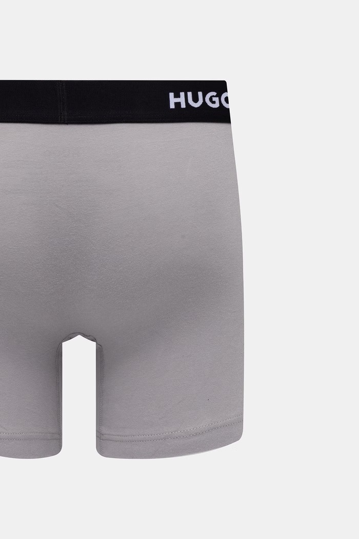 HUGO boxerky pánské bavlněné s elastanem BOXERBR TRIPLET PACK 3-pack 50532613