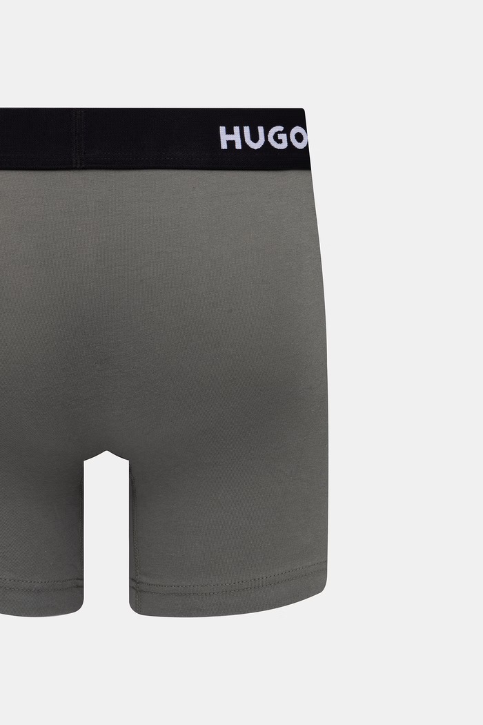 HUGO boxerky pánské bavlněné s elastanem BOXERBR TRIPLET PACK 3-pack 50532613