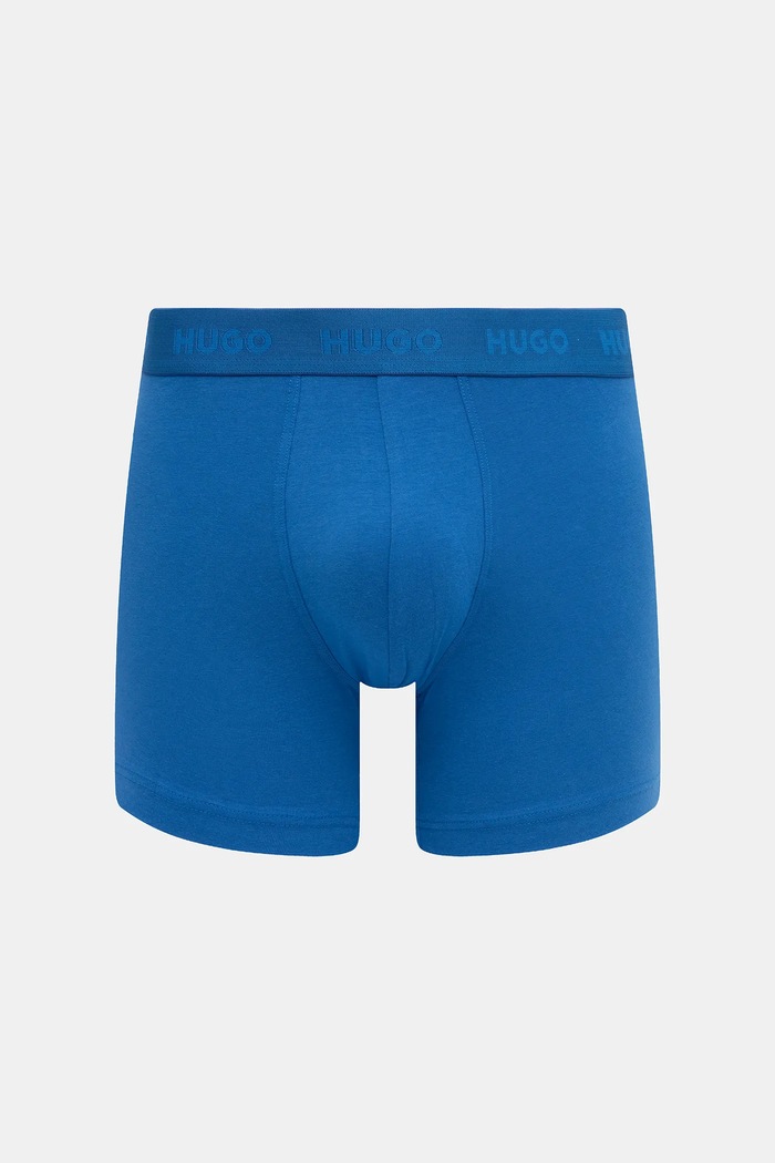 HUGO boxeri bărbați din bumbac cu elastan BOXERBR TRIPLET PACK pachet de 3 negru 50532613