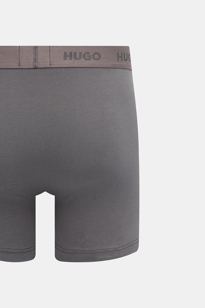 HUGO boxeri bărbați din bumbac cu elastan BOXERBR TRIPLET PACK pachet de 3 50532613