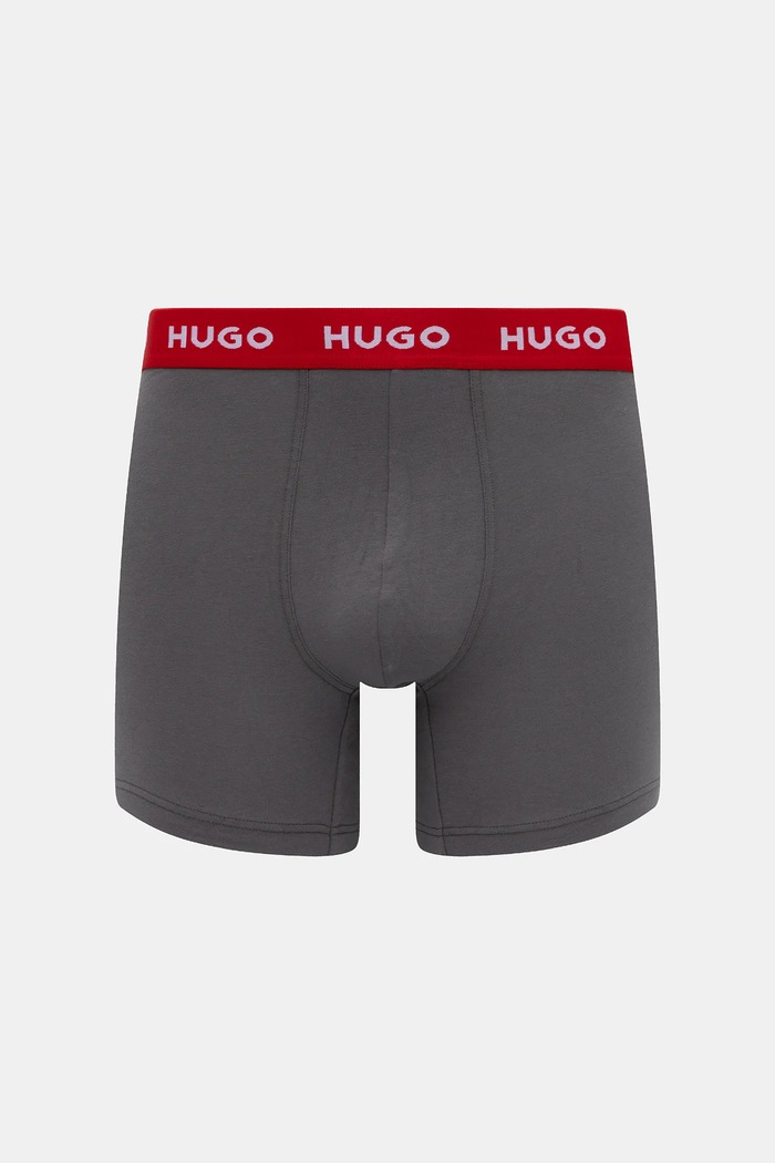Îmbrăcăminte HUGO boxeri bărbați din bumbac cu elastan BOXERBR TRIPLET PACK pachet de 3 50532613 negru