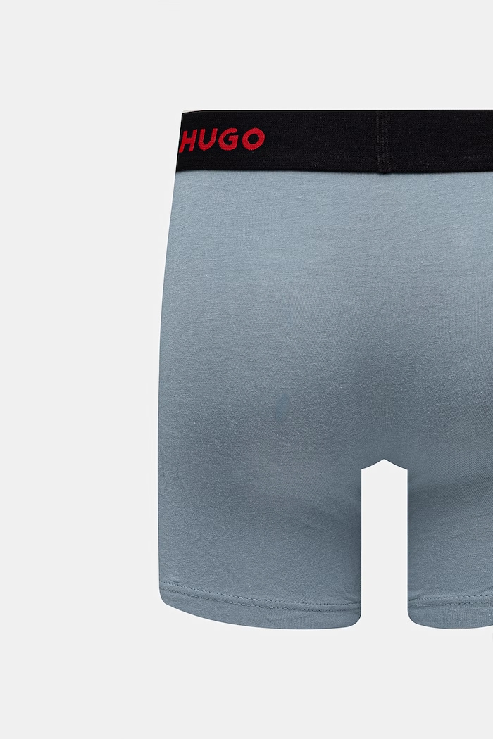 HUGO boxerky pánské bavlněné s elastanem BOXERBR TRIPLET PACK 3-pack 50532613