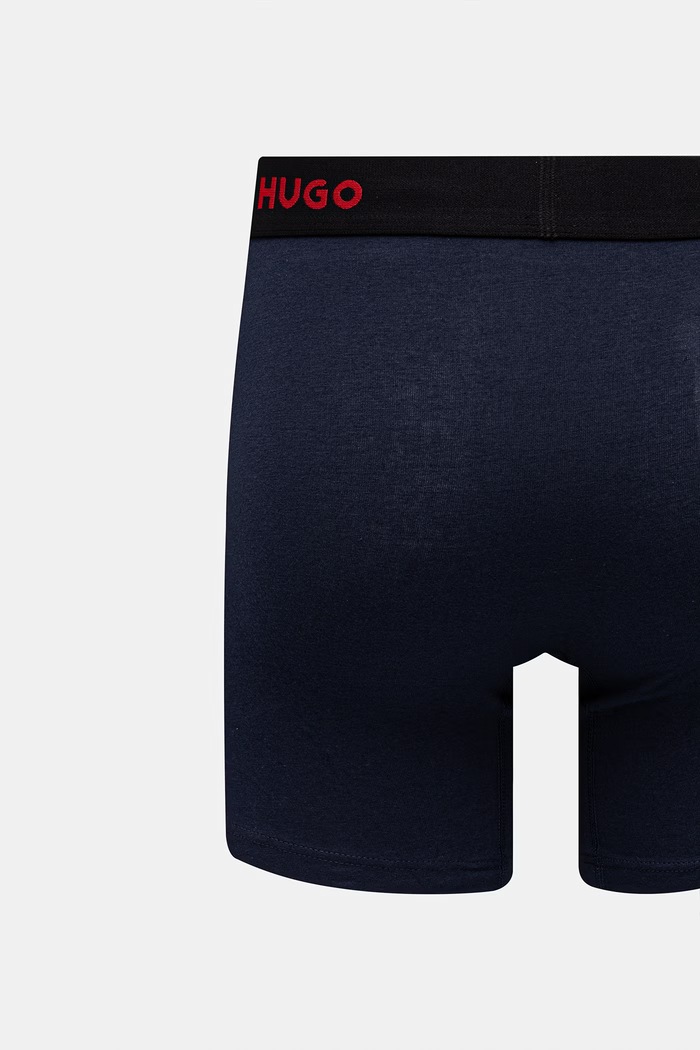 HUGO boxerky pánské bavlněné s elastanem BOXERBR TRIPLET PACK 3-pack 50532613