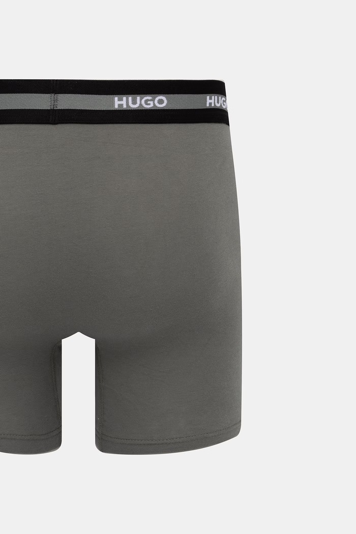 HUGO boxerky pánske bavlnené s elastanom BOXERBR TRIPL PLANET 50534694