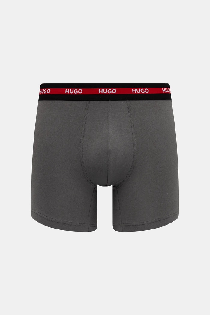 Îmbrăcăminte HUGO Boxeri bărbați din bumbac cu elastan BOXERBR TRIPL PLANET 50534694 negru