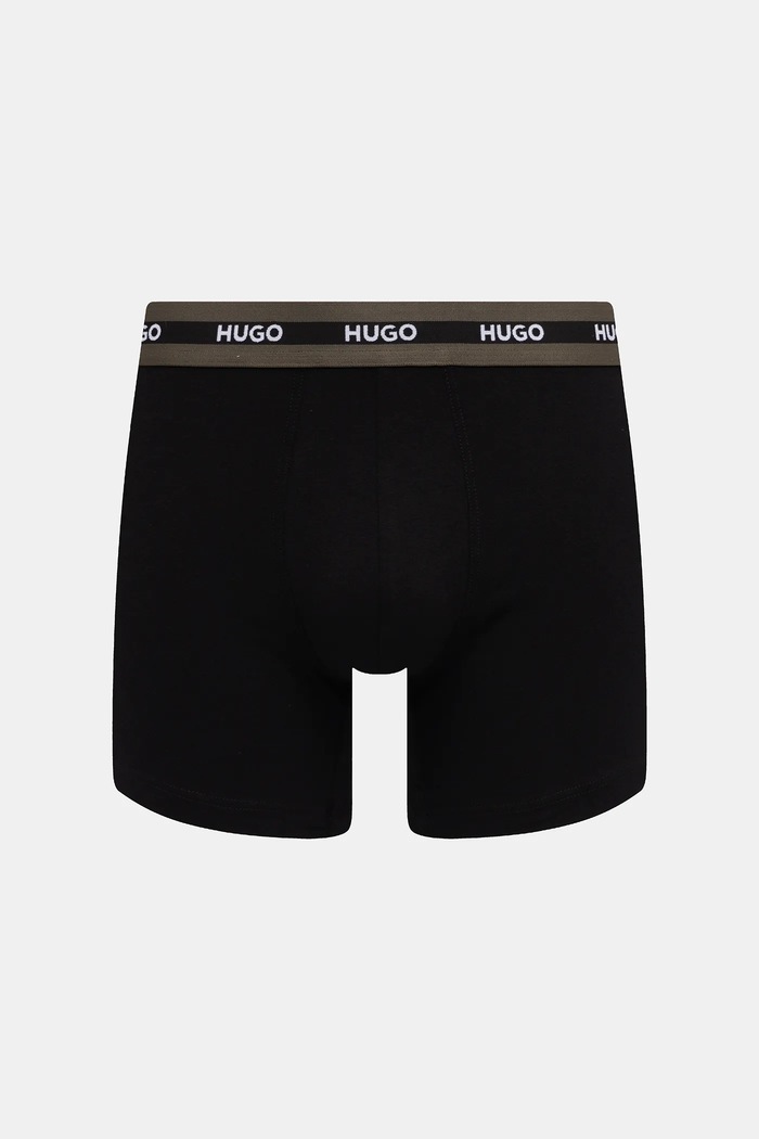 Îmbrăcăminte HUGO boxeri bărbați din bumbac cu elastan BOXERBR TRIPL PLANET 50534694 negru