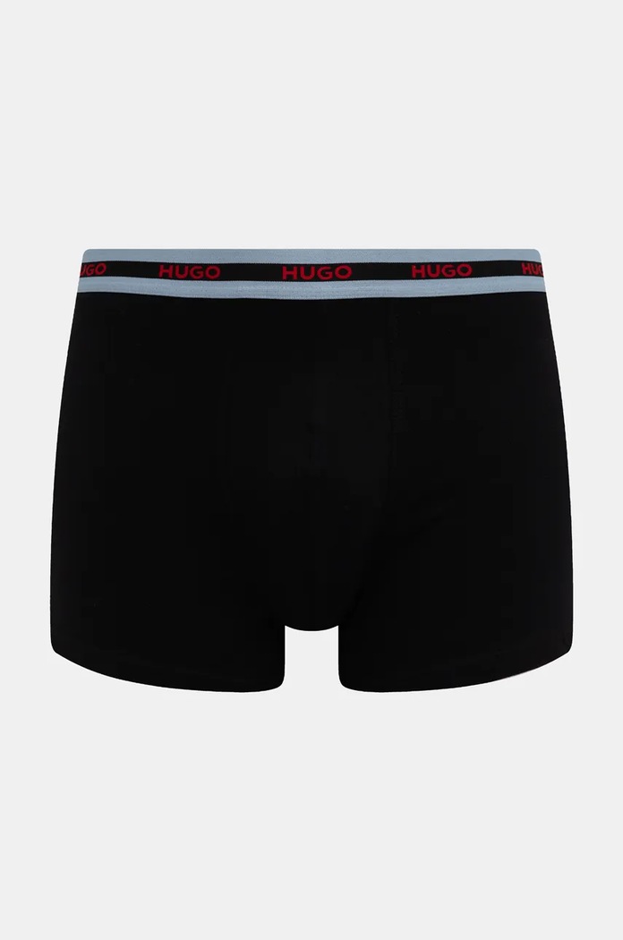 Îmbrăcăminte HUGO boxeri bărbați din bumbac cu elastan BOXERBR TRIPL PLANET 50534694 negru