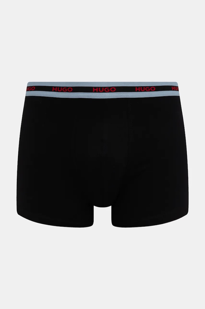 Îmbrăcăminte HUGO boxeri bărbați din bumbac cu elastan BOXERBR TRIPL PLANET 50534694 negru