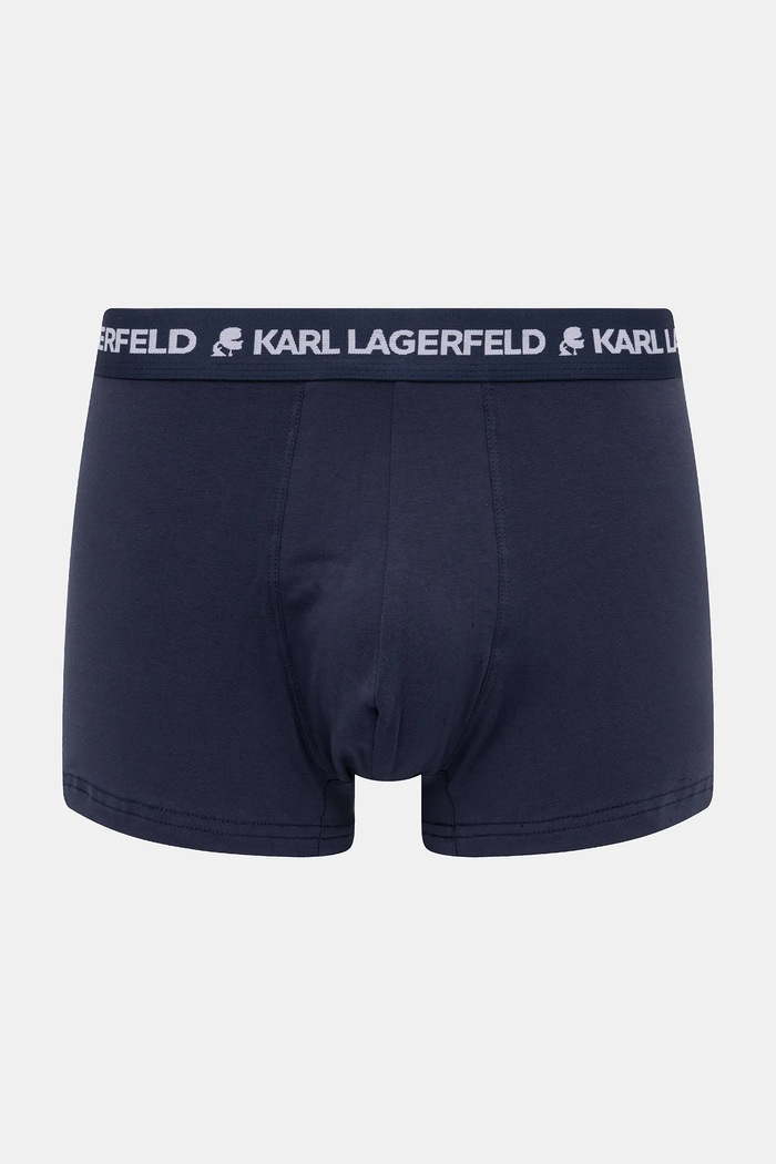 Karl Lagerfeld boxerky pánske bavlnené s elastanom 3-pak A1M47017 modrá SS26