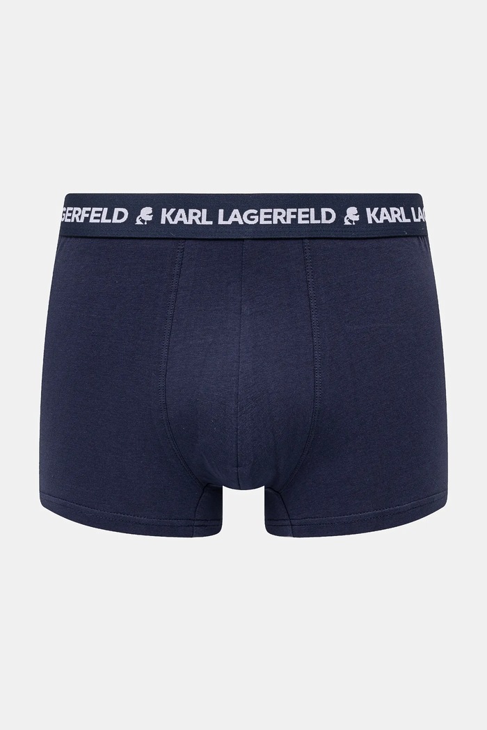 Karl Lagerfeld boxerky pánske bavlnené s elastanom 3-pak tmavomodrá A1M47017