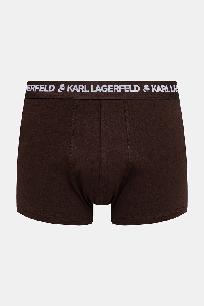Karl Lagerfeld boxerky pánske bavlnené s elastanom 3-pak A1M47017 hnedá SS26